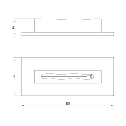 Biokominek Stainless Biały Połysk