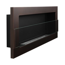 Biokominek wiszący z szybą 900x400 brąz
