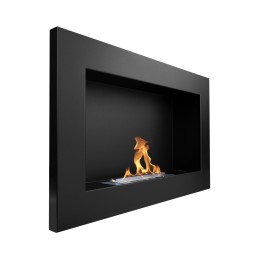 Biokominek wiszący 650x400 czarny strukturalny mat