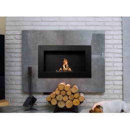 Biokominek wiszący 650x400 czarny strukturalny mat