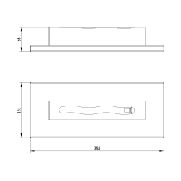 Biokominek Stainless Czarny Połysk