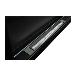 Biokominek 900x400 SLIM Czarny strukturalny z szybą