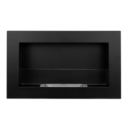 Biokominek 650x400 Slim Czarny z szybą