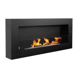 Biokominek Box 900x400 czarny z szybą