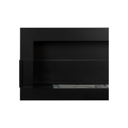 BIOKOMINEK 1200X400 czarny Strukturalny z  szybą