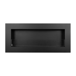 Biokominek Box 900x400 czarny z szybą