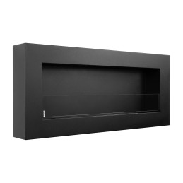 Biokominek Box 900x400 czarny z szybą