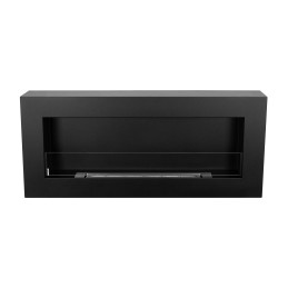 Biokominek Box 900x400 czarny z szybą