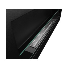 Biokominek Box 900x400 czarny z szybą
