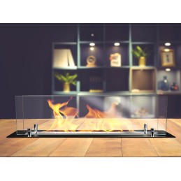WKŁAD DO ZABUDOWY 65CM CZARNY Z SZYBAMI
