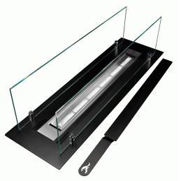 WKŁAD DO ZABUDOWY 65CM CZARNY Z SZYBAMI