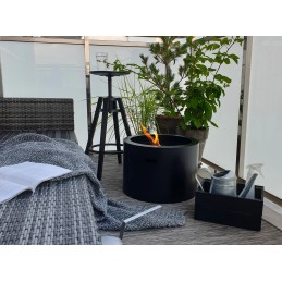 Biokominek Moon czarny mat