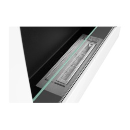 Biokominek wiszący z szybą 650x400 Box biały strukturalny mat