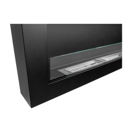 Biokominek wiszący z szybą 1200x400 Box czarny strukturalny mat