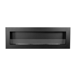 Biokominek wiszący z szybą 1200x400 Box czarny strukturalny mat