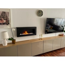Biokominek wiszący 900x400 Box czarny strukturalny mat