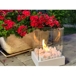 Biokominek wolnostojący Sunset Garden Mini biały mat