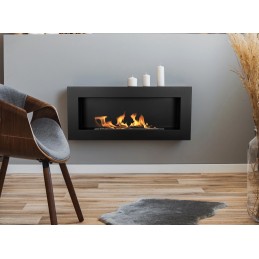 Biokominek wiszący 900x400 Box czarny strukturalny mat