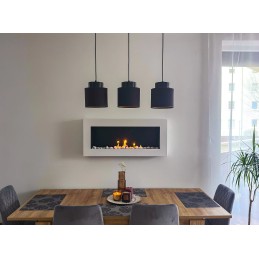 Biokominek wiszący 900x400 Box biały strukturalny mat