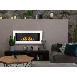 Biokominek wiszący 900x400 Box biały strukturalny mat