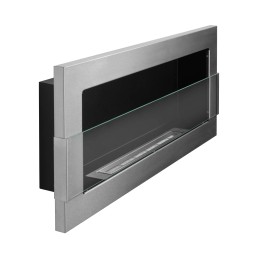 Biokominek wiszący z szybą 900x400 Inox