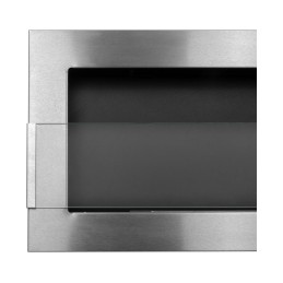 Biokominek wiszący z szybą 900x400 Inox