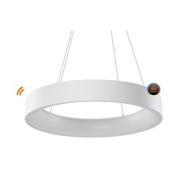 AZZARDO lampa wisząca SOLVENT R 110 CCT   SMART z pilotem biała