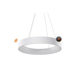 AZZARDO lampa wisząca SOLVENT R 80 CCT    SMART z pilotem biała