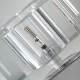 AZZARDO lampa ścienna BOX 2               transparentna