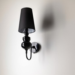 AZZARDO lampa ścienna BAROCO czarna