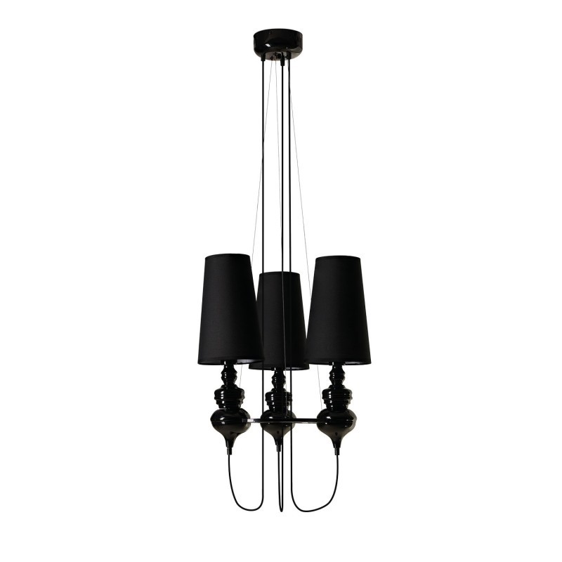 AZZARDO lampa wisząca BAROCO 3 czarna