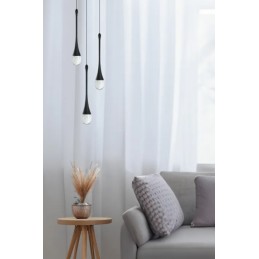 AZZARDO lampa wisząca DALMA 3 ROUND       czarna