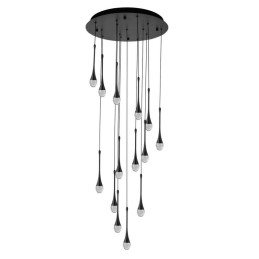 AZZARDO lampa wisząca DALMA 14 ROUND      czarna