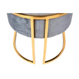 Fotel CHLOE VELVET ciemny szary - metal,  welur