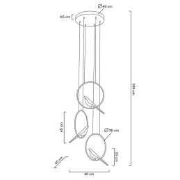 MOOSEE lampa wisząca BIRD DISC złota