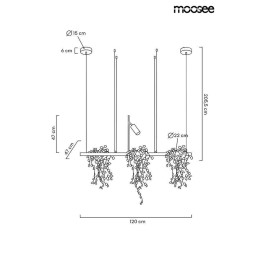 MOOSEE lampa wisząca PLANT LINE czarna