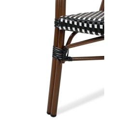 Krzesło ogrodowe CAFE PARIS ARM brązowe   rattan