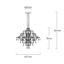 MOOSEE lampa wisząca CONSTELATION 77      GOLD - LED, stal szczotkowana