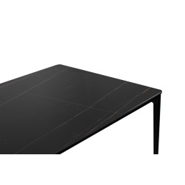 Stół SLIM 140x80 czarny - ceramiczny      marmur, aluminium
