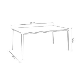 Stół SLIM 180x90 czarny - ceramiczny      marmur, aluminium