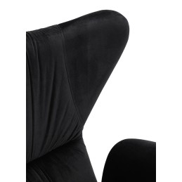 Fotel SHRIMP VELVET czarny / złoty