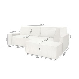 Narożnik PILLOW L z funkcją spania - II grupa tkanin