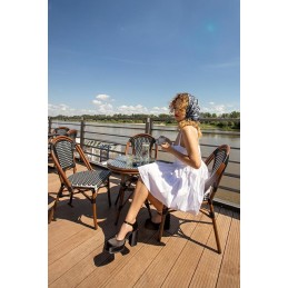 Krzesło ogrodowe CAFE PARIS brązowe       rattan