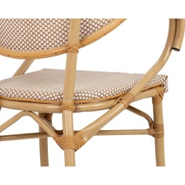 Krzesło ogrodowe CAFE BISTRO PARIS ARM    beżowe rattan