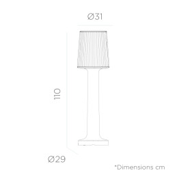 NEW GARDEN lampa ogrodowa CARMEN 110  BATTERY biała